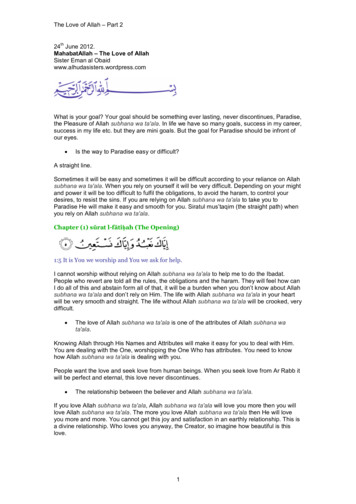 The Love Of Allah – Part 2 - WordPress 