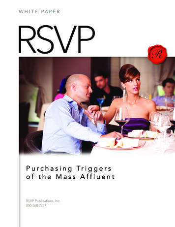 Purchasing Triggers Of The Mass Affluent