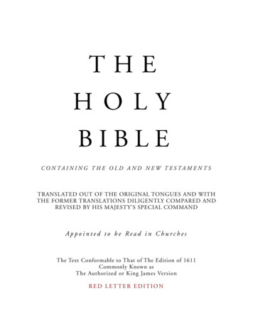 THE HOLY BIBLE - Internet Archive