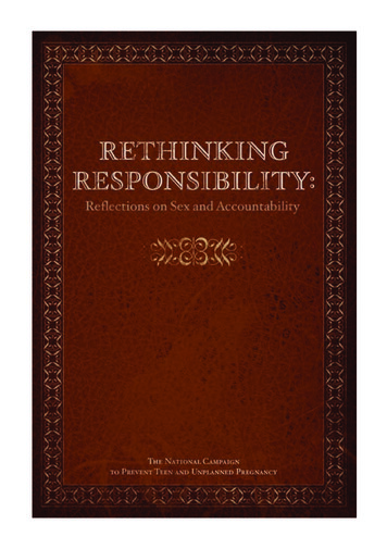 Rethinking Responsibility - Rhyclearinghouse.acf.hhs.gov