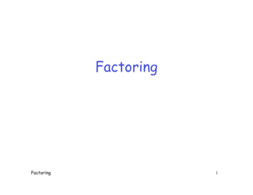 Factoring - SJSU