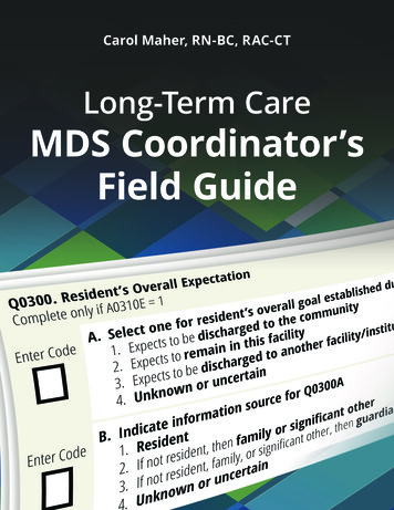 Long-Term Care MDS Coordinator's Field Guide