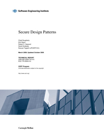 Secure Design Patterns - Carnegie Mellon University