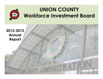 UNION COUNTY Workforce Investment Board - Ucnj 