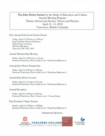 Annual Meeting Program Theme: School And Society, Theory .