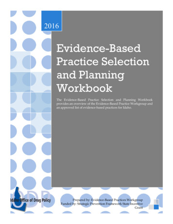 Evidence-Based Practice Selection And Planning Workbook