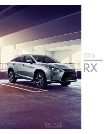 2016 Lexus RX And RX Hybrid Brochure - Cdn.dealereprocess 