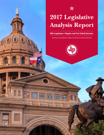 2017 Legislative Analysis Report - Staging.county 