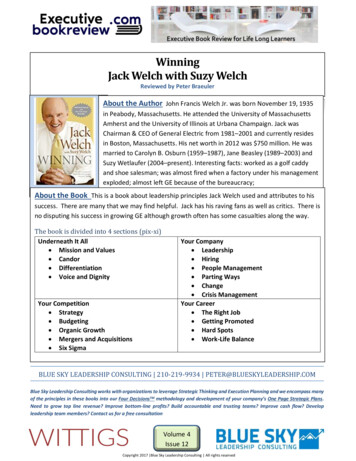 Winning Jack Welch With Suzy Welch