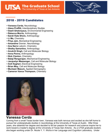 2018 - 2019 Candidates - Graduateschool.utsa.edu