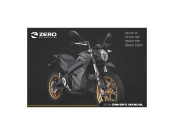 Zero Owner's Manual (S And DS) - Zero Motorcycles