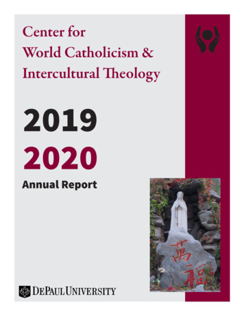 Center For World Catholicism & Intercultural Theology 2019 .