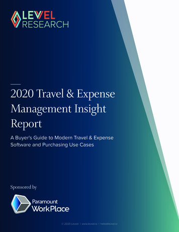 2020 Travel & Expense Management Insight Report - Levvel