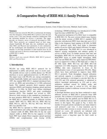A Comparative Study Of IEEE 802.11 Family Protocols