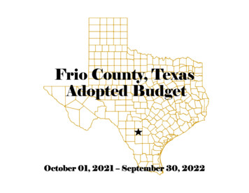 Frio County, Texas Adopted Budget