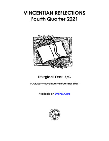VINCENTIAN REFLECTIONS Fourth Quarter 2021