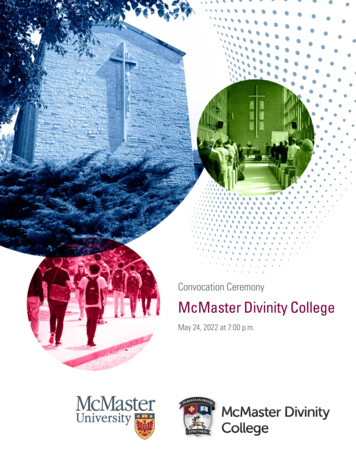 Convocation Ceremony McMaster Divinity College