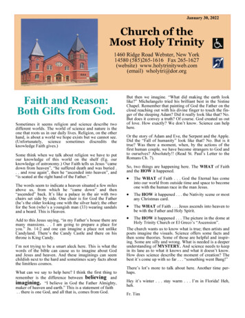 Faith And Reason: Both Gifts From God.