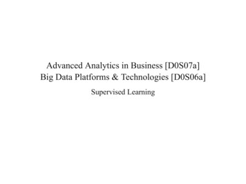 Advanced Analytics In Business [D0S07a] Big Data Platforms .