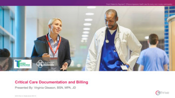 Critical Care Documentation And Billing - MPHI