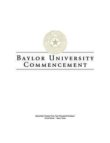 Baylor University Commencement