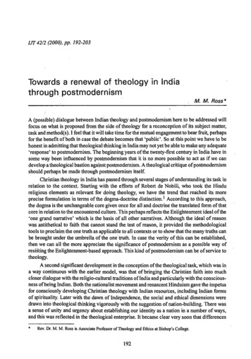 Towards A Renewal Of Theology In India Through. 
