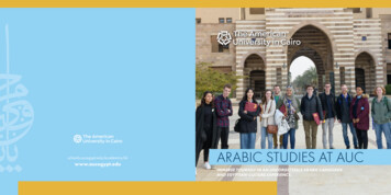 ARABIC STUDIES AT AUC