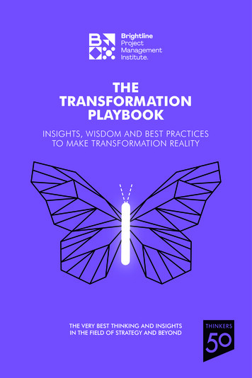 THE TRANSFORMATION PLAYBOOK