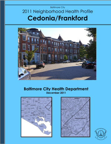 Cedonia/Frankford - Baltimore City Health Department