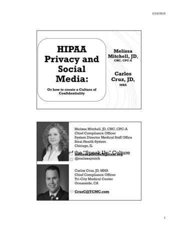 HIPAA Melissa Privacy And