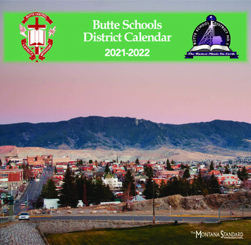 Butte Schools District Calendar - TownNews