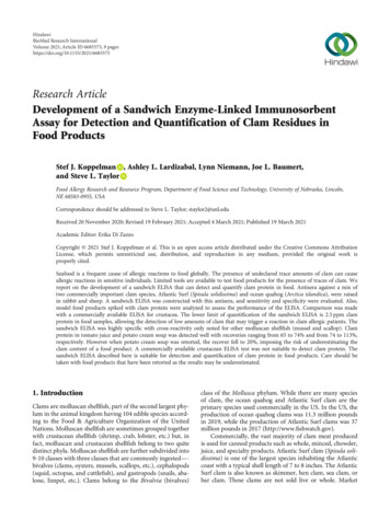 Development Of A Sandwich Enzyme-Linked . - Hindawi