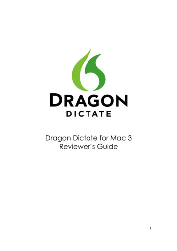 Dragon Dictate For Mac 3 Reviewer's Guide - Archive 