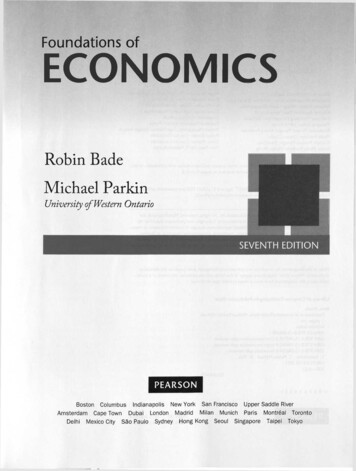 Foundations Of ECONOMICS Robin Bade Michael Parkin