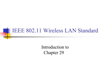IEEE 802.11 Wireless LAN Standard - University Of Houston .