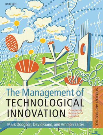 The Management Of Technological Innovation