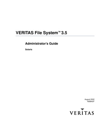 VERITAS File System 3.5 System Administrator's Guide 