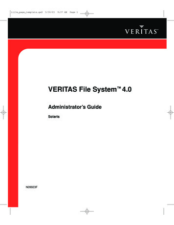 VERITAS File System Administrators Guide - Oracle