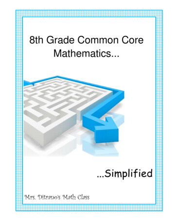 8th Grade Common Core Mathematics - Weebly