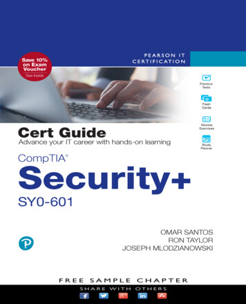 CompTIA Security SY0-601 Cert Guide