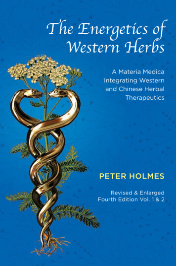 The Energetics Of Western Herbs - Aeon Books