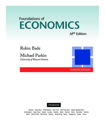 Foundations Of Economics - Pearson Education