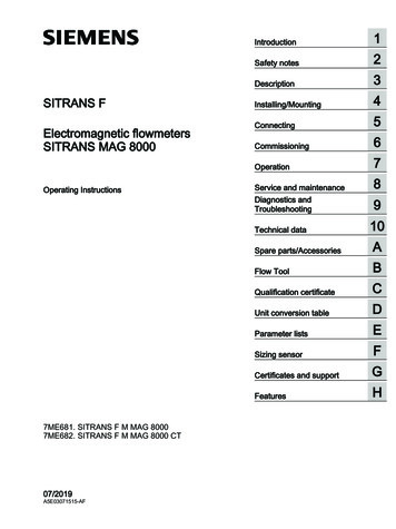 SITRANS MAG 8000 - Siemens