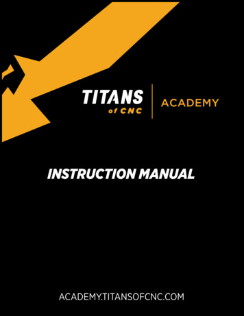 Academy Instruction Manual VF - TITANS Of CNC