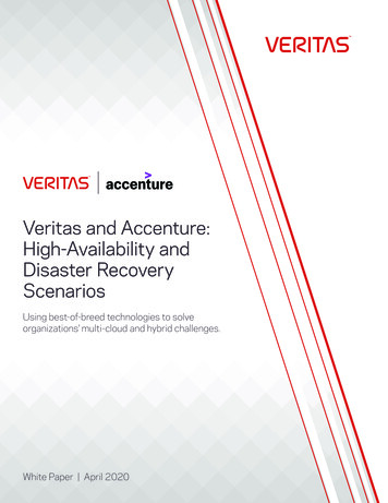 Veritas And Accenture: High-Availability And Disaster .