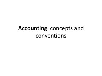 Accounting: Concepts And Conventions - G.C.G.-11