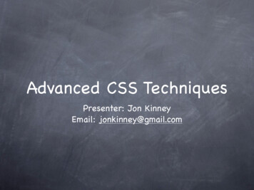 Advanced CSS Techniques - Jonkinney 