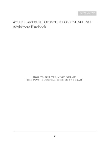 WSU DEPARTMENT OF PSYCHOLOGICAL SCIENCE 