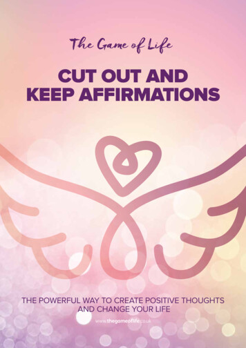CUT OUT AND KEEP AFFIRMATIONS - The Game Of Life