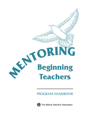 Mentoring Beginning Teachers: Program Handbook - NCEE